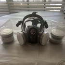 Parcil PD-100-SB Full Face Respirator Gas Mask With P-A-1 Filters. Fixed Price $80.00.