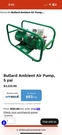 Ambient Air Pump By Bullard Model EDP16HAZ 1/2 Hp Hazard Duty Motor. Fixed Price $850.00.