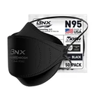Bnx N95 Mask Niosh Certified Made In Usa 1 Count (pack Of 50), 50-PACK Black. Fixed Price $57.11.