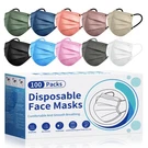 Disposable Face Masks For Adults 100 Pack Individually Wrapped, 4 Ply Protec.... Fixed Price $23.12.