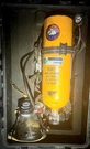 Scott Yellow Aluminum 2216 Psi Air Tank W/ Valve, Mask & Back Assembly. Fixed Price $500.00.