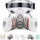 Incly Respirator Mask W/ Goggles, Half Face Protection For Dust, Paint & Vapors. Fixed Price $32.11.