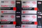 96 Sas Safety 300-1070 R95 Filters, Breathemate (4 Boxes / 12 Pair Per. Fixed Price $29.95.
