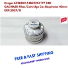 Drager 6738802 A2B2E2K1 Typ 940 Gas Mask Filter/cartridge Respirator 40MM. Fixed Price $80.00.