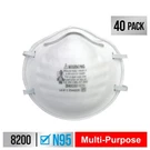 3M Sanding Fiberglass Respirator N95 Particulate, 8200H40-DC, 40EACHES/PACK. Fixed Price $45.55.