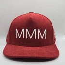 3M Open Hat Cap Snap Back Mens Maroon Golf Mmm Corduroy Adjustable Flat Brim. Fixed Price $18.00.