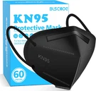 KN95 Face 60 Pack,individually Wrapped 5-LAYER Masks,filter Efficie.... Fixed Price $44.95.
