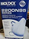 Moldex 2200N95 Particulate Respirator Small Count Per Box. Fixed Price $18.00.
