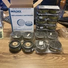 18 Moldex 8600 Cartridge, 8000, Olive, Snap-in Gasket, Series. Fixed Price $54.00.