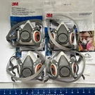 (4) 3M Half Facepiece Small Reusable Respirator 6100 07024 Mask Qty. Fixed Price $45.00.