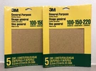 3M 9005NA 11" 9" W 100, 150 220 Grit Aluminum Oxide Sandpaper Sheets. Fixed Price $8.79.
