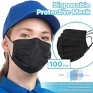 Black 100 Pcs Disposable Face Masks 3-PLY Non Medical Surgical Earloop Cover. Fixed Price $6.99.
