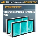 2 Pack Inner Air Filters For Powertec AF1044 Filtration System, Micron. Fixed Price $48.99.