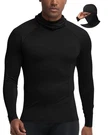 Men's Compression Shirt Hoodie With Mask,long Sleeve Workout Athletic Base Layer. Fixed Price $22.49.