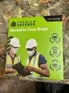 New Premium Defense Reusable Face Mask 16PK White Triple Layer, Washable. Fixed Price $14.99.