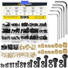 595PCS M2.5 M3 M4 M5 Brass Threaded Inserts With Hex Socket Head Cap Screws. Fixed Price $28.99.