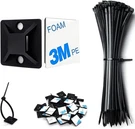50 Pcs 3M Self Adhesive Mounts Kit, 6" Cable Zip Tie Wire Holders Cord Clips New. Fixed Price $9.49.