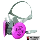 3M 6200 Half Facepiece Respirator W/ Pair Of 2091 Filters Size: Medium. Fixed Price $31.50.
