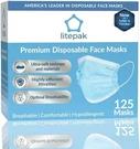 Litepak Premium Disposable Face Mask, Blue - 125 Pack, Set Of 6. Fixed Price $45.00.