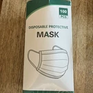 Disposable Black Protective Masks, 100 Pack. Fixed Price $8.00.