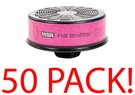 50 Pack! Msa Round Threaded Cartridge For Ultra Filter P100 Particulate New Box. Fixed Price $39.60.