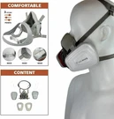 17 Half Gas Mask Facepiece Spray Painting Respirator Safety For 6200. Fixed Price $10.99.