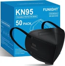 Funight KN95 Face Masks 50 Pack 5-PLY Black Disposable. Fixed Price $25.00.