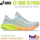 Asics Women Running Shoes GT-1000 13 Paris Cool Grey/safety Yellow 1012B748.750. Fixed Price $112.30.