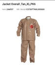 Dupont Tychem 5000 Combo Suit, Bib Overall And Jacket, Xl, Tan. Fixed Price $130.00.