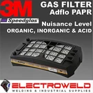 3M Speedglas Organic Vapour & Acid Gas Filter - Adflo Papr Air Respirator 837242. Fixed Price $154.05.