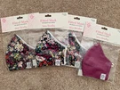 Vera Bradley Fitted Masks W/adjusters, 1 Amore Fuchsia, 3 Ditsy. Fixed Price $24.00.