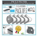 Pack For PM2.5 Activated Carbon Cycling Mask Filter Replacement Air Purifying. Fixed Price $10.99.