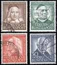 Germany Stamps # B334-7 Used Vf Scott Value $93.00. Fixed Price $30.00.