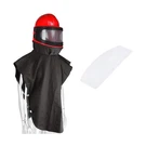 Air Supplied Safety Helmet Sandblasting Hood Protector Red Fast Ship. Fixed Price $147.99.