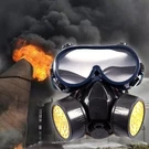 Emergency Survival Safety Respiratory Gas Mask Goggles &2 Dual Protection Filter. Fixed Price $10.89.
